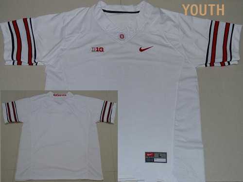 Youth Ohio State Buckeyes Customized College Football Nike 2016 White Limited Jersey->customized ncaa jersey->Custom Jersey